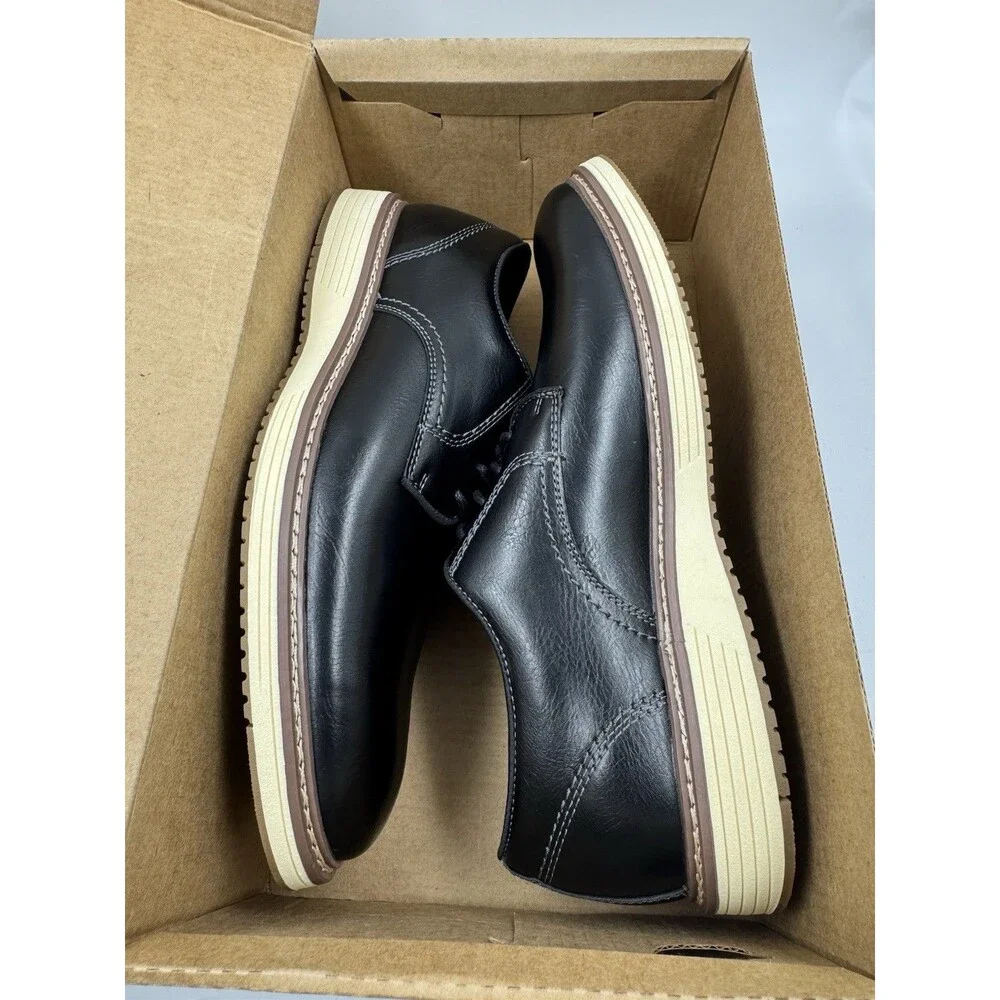 NEW Steve Madden P-Jansen Oxford Black Casual Lace Up Shoes, Men's Size 10